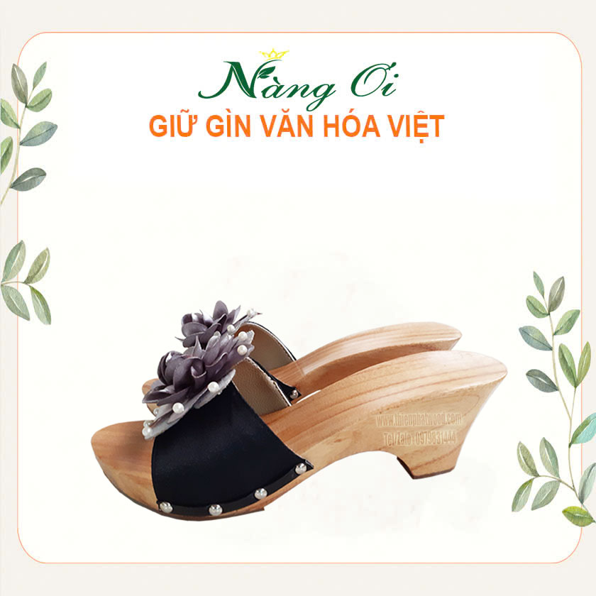 Guốc Gỗ Cao 7cm VN08